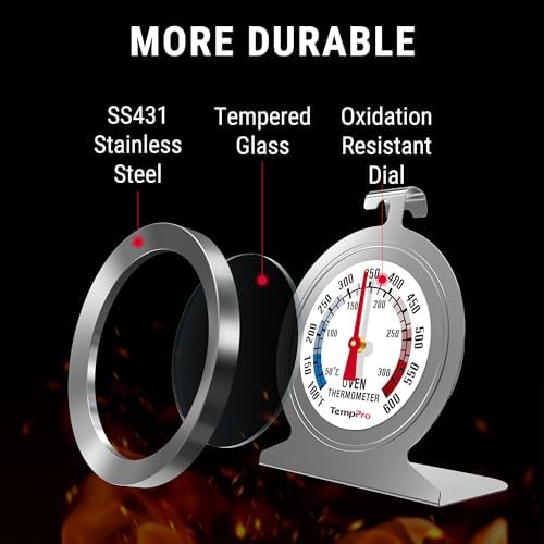 TempPro 3-Pack Oven Thermometer for Gas Oven with 431 Stainless Steel - Image 2