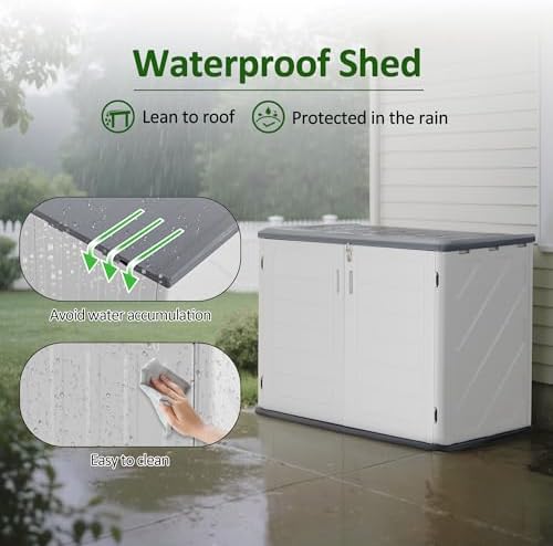 Macrout 25 Cu Ft Outdoor Storage Cabinet with Shelves, Waterproof ST5737 - Image 4