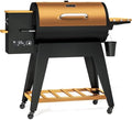 KingChii Wood Pellet Grill & Smoker, Electric Pellet Smoker Grill, 766 sq. in. Cooking Capacity, 18.3LB Hopper for Outdoor Patio Cooking Barbecue(Up to 500°F)-Bronze by KingChii