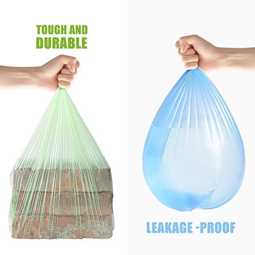 Teivio Small Colorful Clear Trash Bags 1.2 Gallon 330 Count Garbage Bags - Image 4