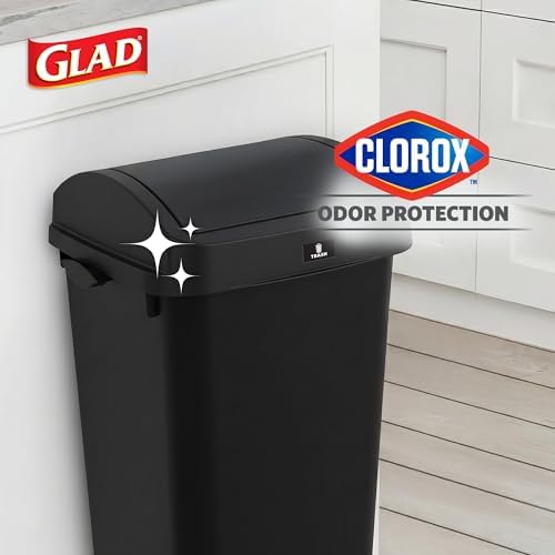 Glad Trash Can with Clorox Odor Protection | Linkable, 12 Gallon, Black - Image 3