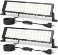 100W Led Shop Lights, 11000LM Shop Light for Workshop, IP66 Waterproof Garage Lights with Plug, 4.92ft Power Cord And On/Off Switch, 6500K Super Bright Led Work Light for Yard, Shop, Warehouse, 2 Pack by omibeeSolarlightsoutdoor