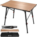 VILLEY Portable Camping Table with Adjustable Legs, Aluminum Folding Table by VILLEY