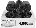 Aluf Plastics 16 Gallon 6 Micron (eq) Black Trash Bags 24" x 33" 4000 Count by AlufPlastics