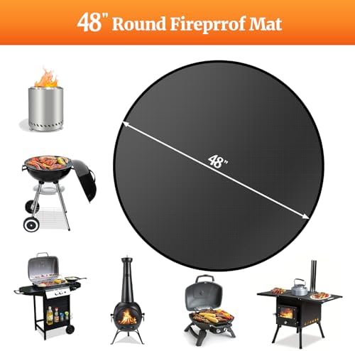 48" Round Fire Pit Mat for Solo Stove & Under Grill Mat for Outdoor Grill - Image 7