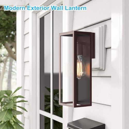 VerRon Outdoor Wall Light Fixtures, Modern Exterior Wall Lanterns, 2-Pack - Image 6
