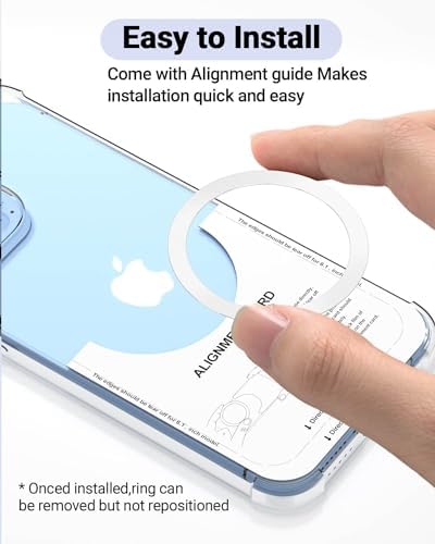 KALAPOP for Magsafe Ring 10PCS-Ultra Thin(0.4mm)-Universal Metal Rings Sticker Compatible with iPhone 17/Air/16/15/14/13/12 Series,Samsung Galaxy,Google Pixel Series - White - Image 3