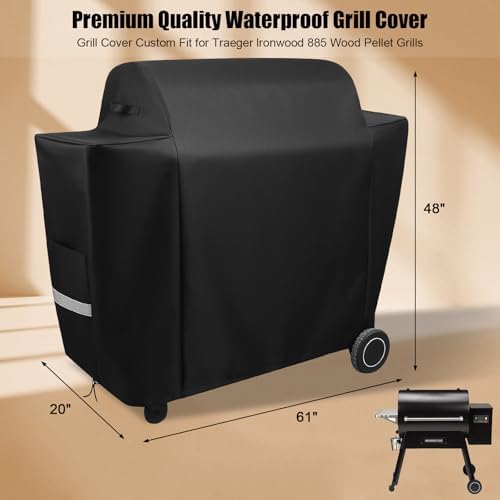 Grill Cover for Traeger Ironwood 885 Wood Pellet Grill, BAC513 - Image 2