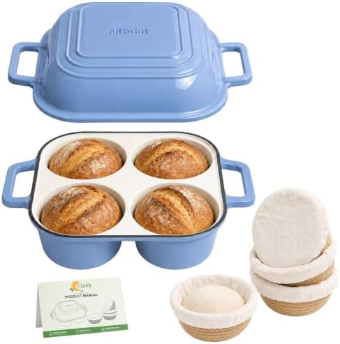 Dutch Oven With Lid, Mini Enamel Sourdough Dutch Oven for Bread Baking by Unknown