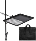 REDCAMP Folding Swivel Campfire Grill, Portable Fire Pit Grill Grate Over Fire Pit, Heavy Duty Steel Grate & Camp Fire Rack with Carrying Bag for Outdoor Camping Cooking by REDCAMP