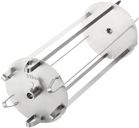 TURBRO Universal Grill Rotisserie Skewer Set, 304 Stainless Steel, Fits 1/2” or 3/8" Hexagon, 3/8" or 5/16" Square Spit Rods, Compatible with Most Grills, Perfect for Outdoor BBQ and Gatherings by TURBRO