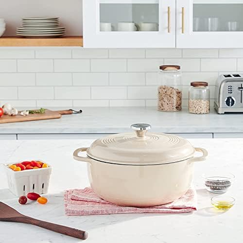 Lodge Essential Enamel Cast Iron Dutch Oven, 3 Quart, Sandalwood - Image 4