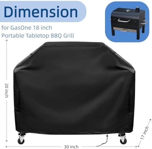 30 Inch Mini Gas Grill Cover for GasOne 18 in Portable Tabletop BBQ Grill - Image 2