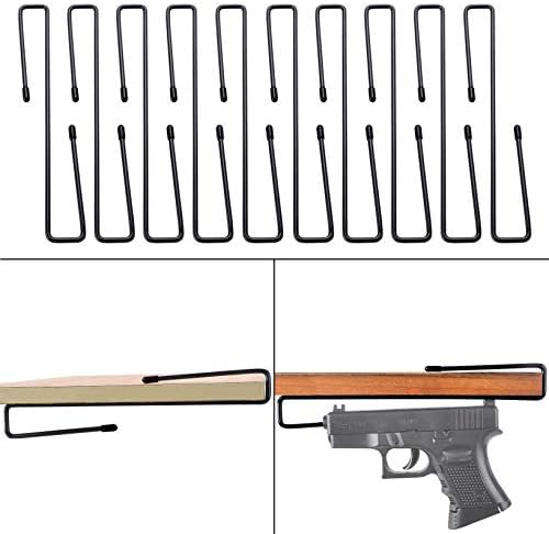 Adoreal 10 PCS Gun Rack, Pistol Rack for Gun Safe Shelf or Stack On Gun Cabinet, Gun Safe Accessory, Handgun Hanger Pistol Organizer for Display, Gifts for Hunters by Adoreal