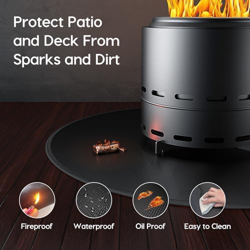 48" Fireproof Fire Pit Mat for Solo Stove & Grill Deck Protector - Image 5