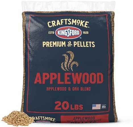 Kingsford Craftsmoke Premium Grilling Wood Pellets, Applewood BBQ Pellets for Grilling, 100% Natural Hardwood, 20 pounds by Kingsford