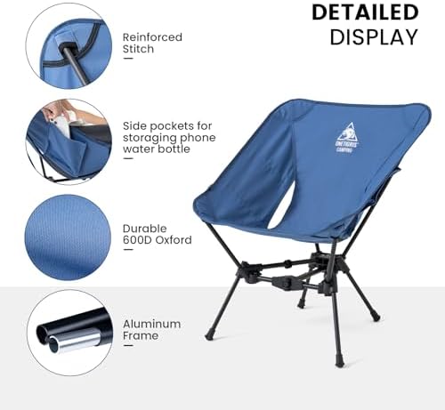 ONETIGRIS Tigerblade Camping Chair, Lightweight Folding Backpacking Hiking Chair, Compact Portable 330 lbs Capacity - Image 6