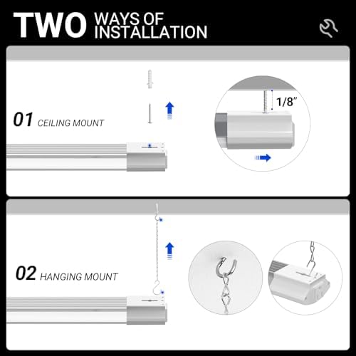 Barrina BS84 LED Shop Lights 4FT for Workshop, 84W 10000LM 5000K, 4 Packs - Image 4