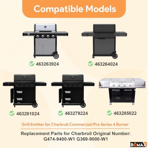 17 Inch Grill Emitter for Charbroil Commercial/Pro 4 Burner Grill & Griddle - Image 2
