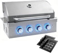 4 Burner Built in Propane Grills Charcoal & Natural Gas Grill Combo by XLB-TYNFD