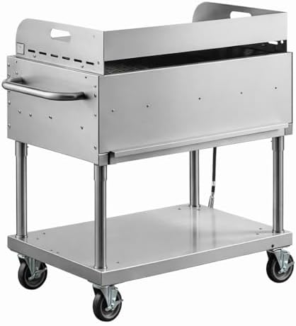 Commercial Stainless Steel Outdoor Liquid Propane Grill with Griddle Attachment, 36" Cooking Surface, 5 Burners, 80,000 BTU, for Restaurant Patio, Resort, Catering, Outdoor Kitchen, Hotel - Image 2