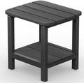 SERWALL Adirondack Table Outdoor Side Table- Gray by SERWALL