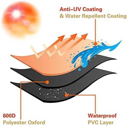 Vailge Grill Cover,72-inch Waterproof BBQ Cover,600D Heavy Duty Gas Grill Cover, UV & Dust & Rip & Fading Resistant,Suitable for Weber, Brinkmann, Char Broil Grills and More,Black - Image 3