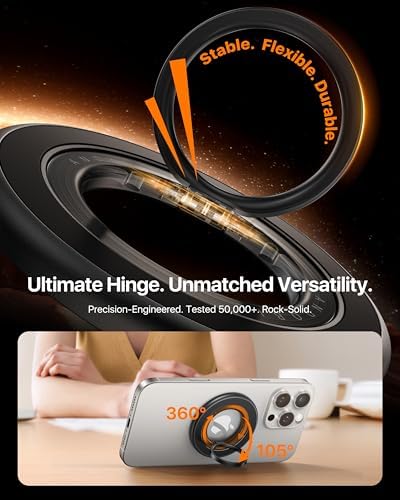 andobil 2026 3rd Gen Stability Magnetic Phone Ring Grip for MagSafe, Black - Image 5
