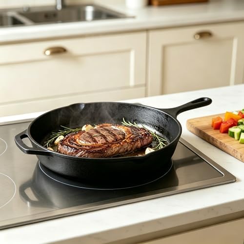 Cast Iron Skillet, Frying Pan for the Stove, Oven, Grill & Campfire (10 inch) - Image 4