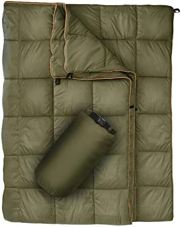 Outdoor Puffy Camping Blanket, Large Outdoor Blanket Waterproof, 55*79'' by GLORSIGN