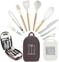 Camping Cooking Utensils Set, Silicone Cookware for Travel BBQ by Camkinger