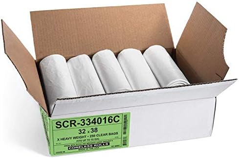 Aluf Plastics 33 Gallon Trash Bags Source Reduction Series Value High Density 16 Micron Gauge (equiv) - Intended for Home, Office, Bathroom, Paper, Styrofoam (Pack of 1000) - Image 2