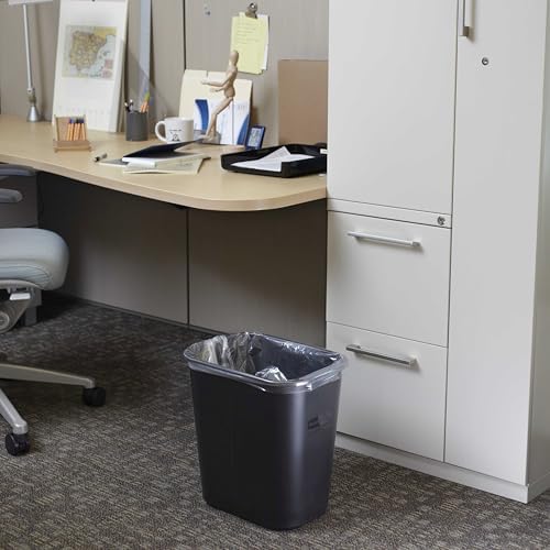 Rubbermaid Commercial Products Wastebasket, Black, 3.25-Gallon - Image 2