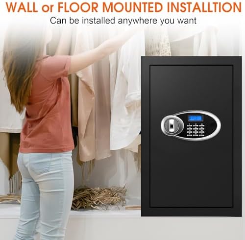 5.2 Cuft Large Safes for Home Use Fire and Water Proof, Heavy Duty Fireproof Safe with Programmable Keypad and Spare Keys, Anti-Theft Personal Security Home Safe Box for Money Document - Image 7