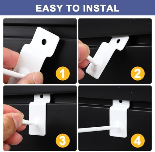 Tandefio 100 Pcs Slatwall Hooks 6 Inch Metal for Panel Display - Image 5