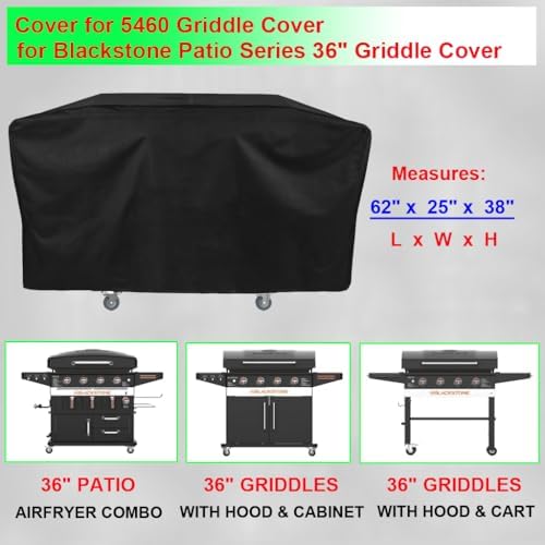 Cover for Blackstone 30 Inch Griddle, 600D Heavy Duty Waterproof Flat Top Grill Cover for Blackstone 5460 Patio Series 36 Inch Griddle - Image 2