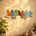 Peryiter Birds on Branch Welcome Sign Metal Wall Decor,Rustic Colors by Peryiter
