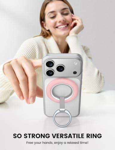 Lamicall for MagSafe Magnetic Phone Ring Grip, Super Magnet Pink Ring - Image 2