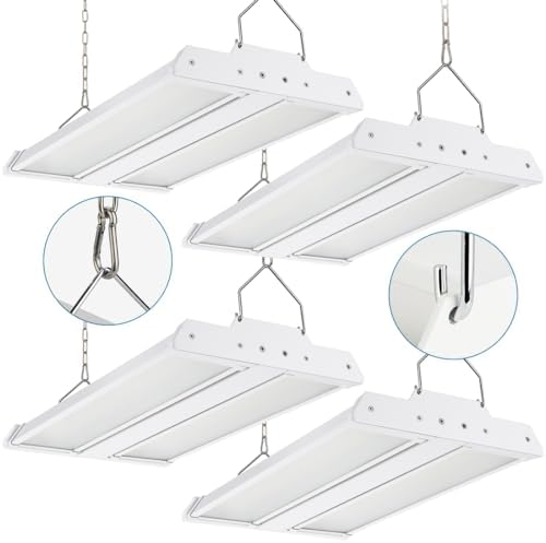 4 Pack High Bay LED Shop Light 150W 21000LM 5000K Daylight by Xbuyee