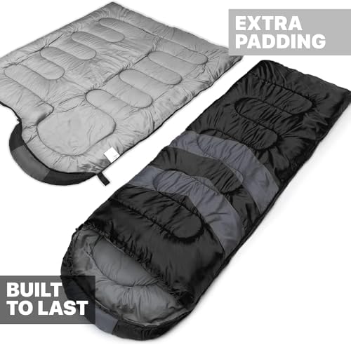 MalloMe Sleeping Bags for Adults Cold Weather & Warm - Backpacking Camping Sleeping Bag for Kids 10-12, Girls, Boys - Lightweight Compact Camping Essentials Gear Accessories Hiking Sleep Must Haves - Image 3