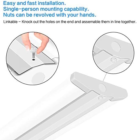 ANTLUX 110W 8FT LED Wraparound Ultra Slim Strip Lights, 12600 Lumens, 5000K, 8 Foot LED Garage Warehouse Light, No Glare, Flush Mount Office Ceiling Lighting Fixture, Fluorescent Tube Replacement - Image 3