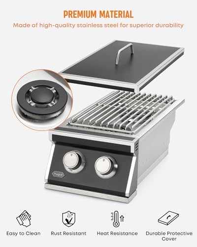 Hygrill Double Side Burners, Natural Gas Built-in Burners for Outdoor Grill - Image 5