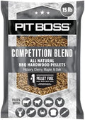 Pit Boss Competition Blend 100% All Natural Hardwood BBQ Pellets, 15 lb Bag by PitBoss%C2%AEGrills