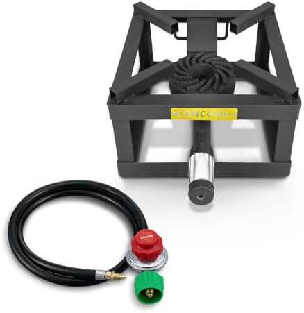 CONCORD 12" THE BLOCK BURNER Single Propane Outdoor Burner. 100,000 BTU Great for Home Brewing, Camping, Tailgating, and More! by ConcordCookware