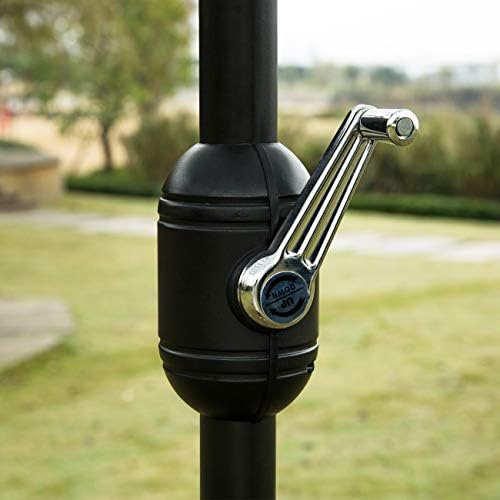 Sunnyglade 7.5' Patio Umbrella Outdoor Table Umbrella Tilt Crank Red - Image 6