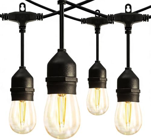 Banord Outdoor String Lights 96FT(2x48FT), Commercial Grade Patio Lighting by Banord