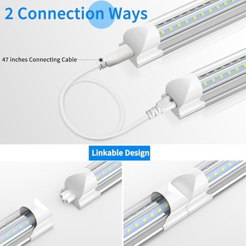 SHOPLED 8FT Led Shop Light 100W 15000LM 6500K Linkable Shop Light - Image 3