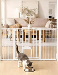 Babelio Extra Wide Dog Gate with Small Cat Door, CatPrivilege III, 29-55" by BABELIO