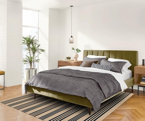 IOHOUZE 5x7 Striped Area Rug, Washable Indoor Outdoor, Black Tan - Image 3