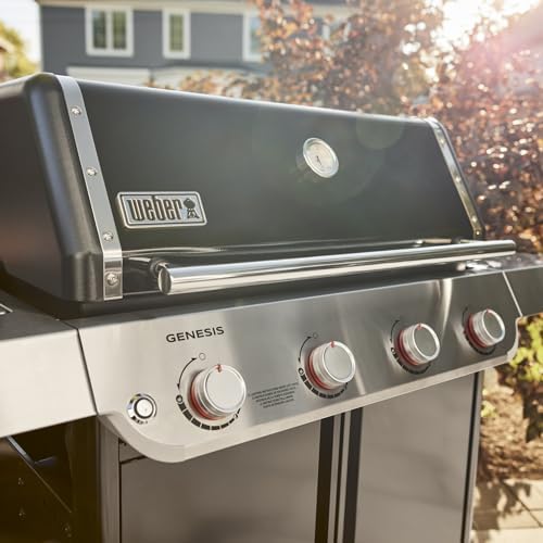 Weber Genesis E-415 Gas Grill for Outdoor Cooking, Natural Gas Grill, Black - Image 4